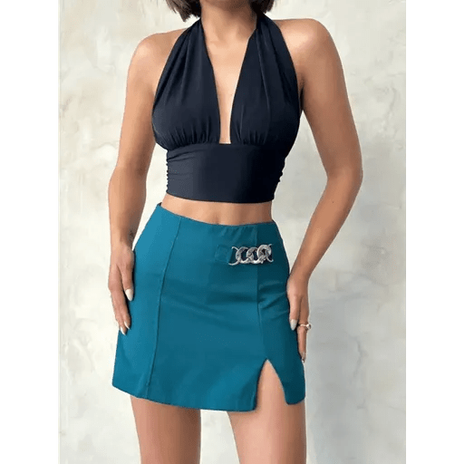 Zincirli Sort Etek - Şıklık ve Rahatlık Bir Arada - ÖZER&HERMİN